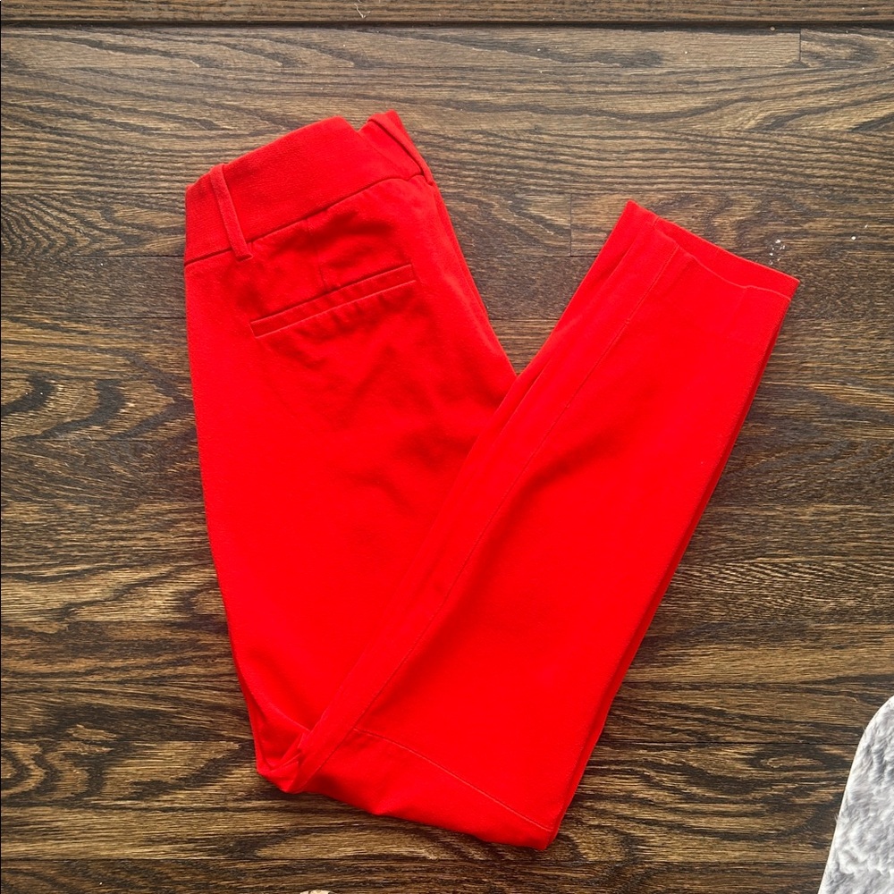 J. Crew Skinny Pants in Bright Red